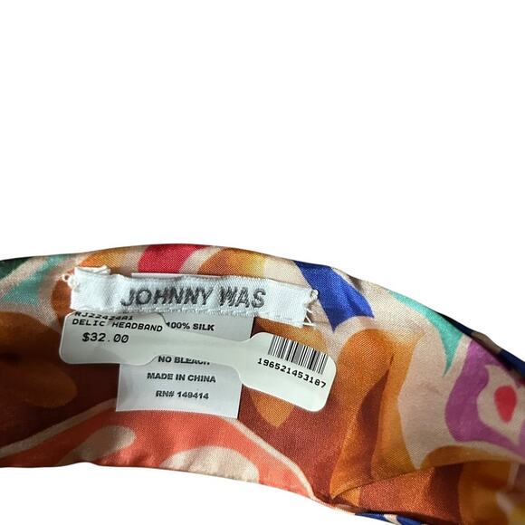 Johnny Was Ryuu Flower Headband floral Silk Multicolor Boho Chic - Picture 4 of 4